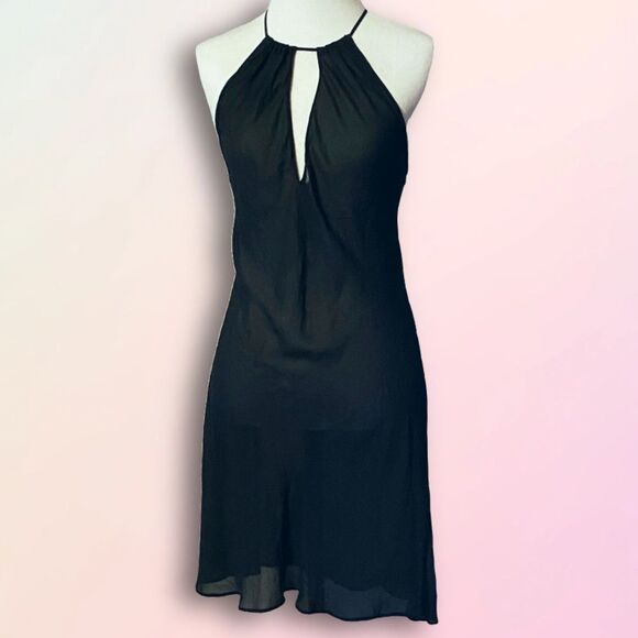 Vintage VS, Sheer V-Neck Halter, Slip Dress - Picture 1 of 15